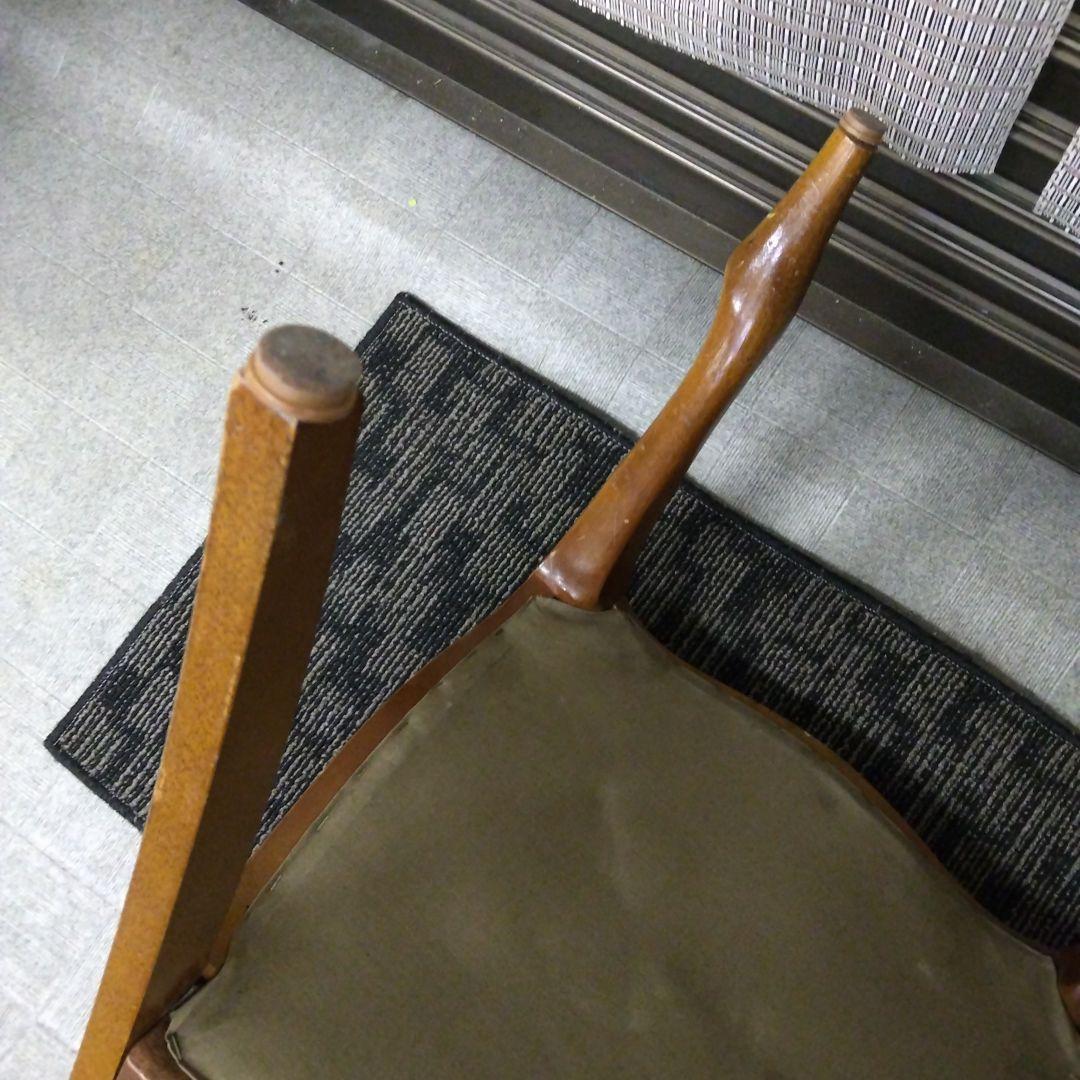 本日特価！【豪華革張りレトロ チェアB 現状品】