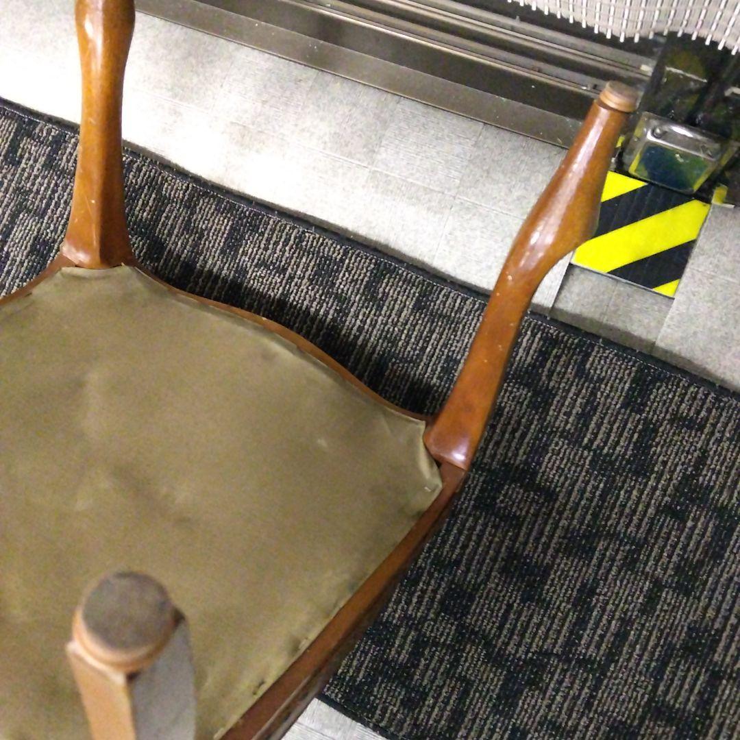 本日特価！【豪華革張りレトロ チェアB 現状品】