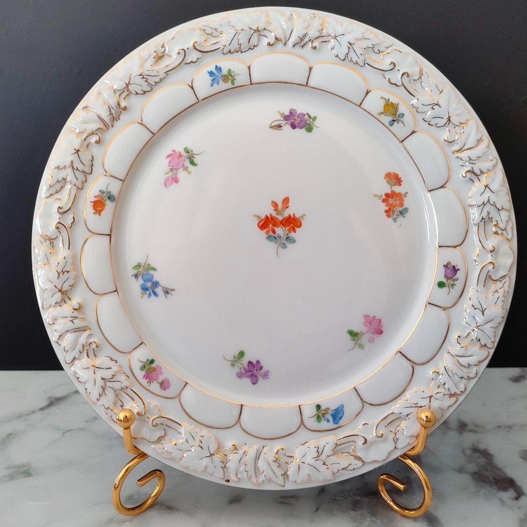 【1級品】MEISSENマイセン Xフォーム宮廷の小花 トリオ カップ＆ソーサー