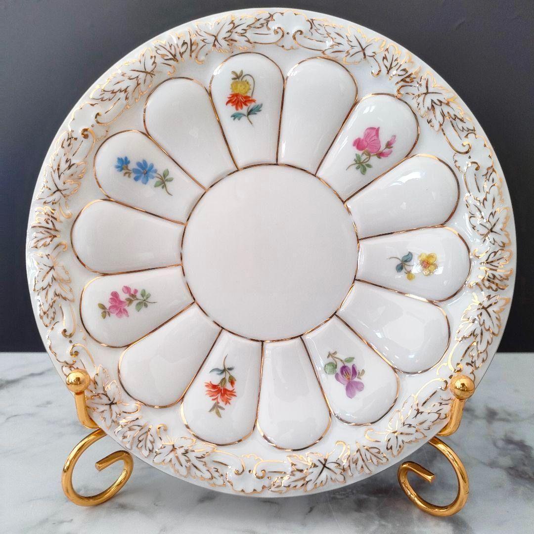 【1級品】MEISSENマイセン Xフォーム宮廷の小花 トリオ カップ＆ソーサー