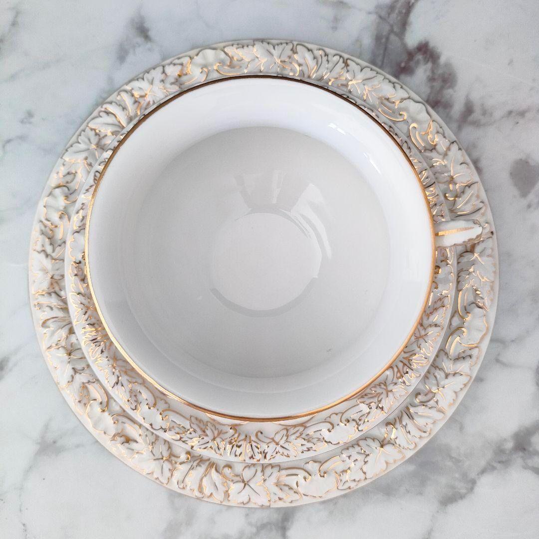 【1級品】MEISSENマイセン Xフォーム宮廷の小花 トリオ カップ＆ソーサー