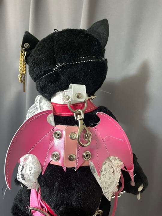 ハンドメイド　ぬいぐるみ猫リュック　ゴスロリ地雷系