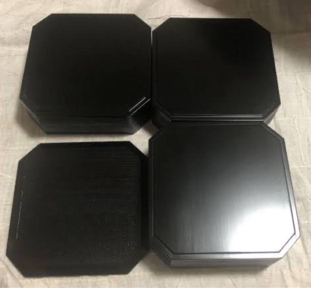 【美品】大館工芸社の隅切三段重（五寸五分）