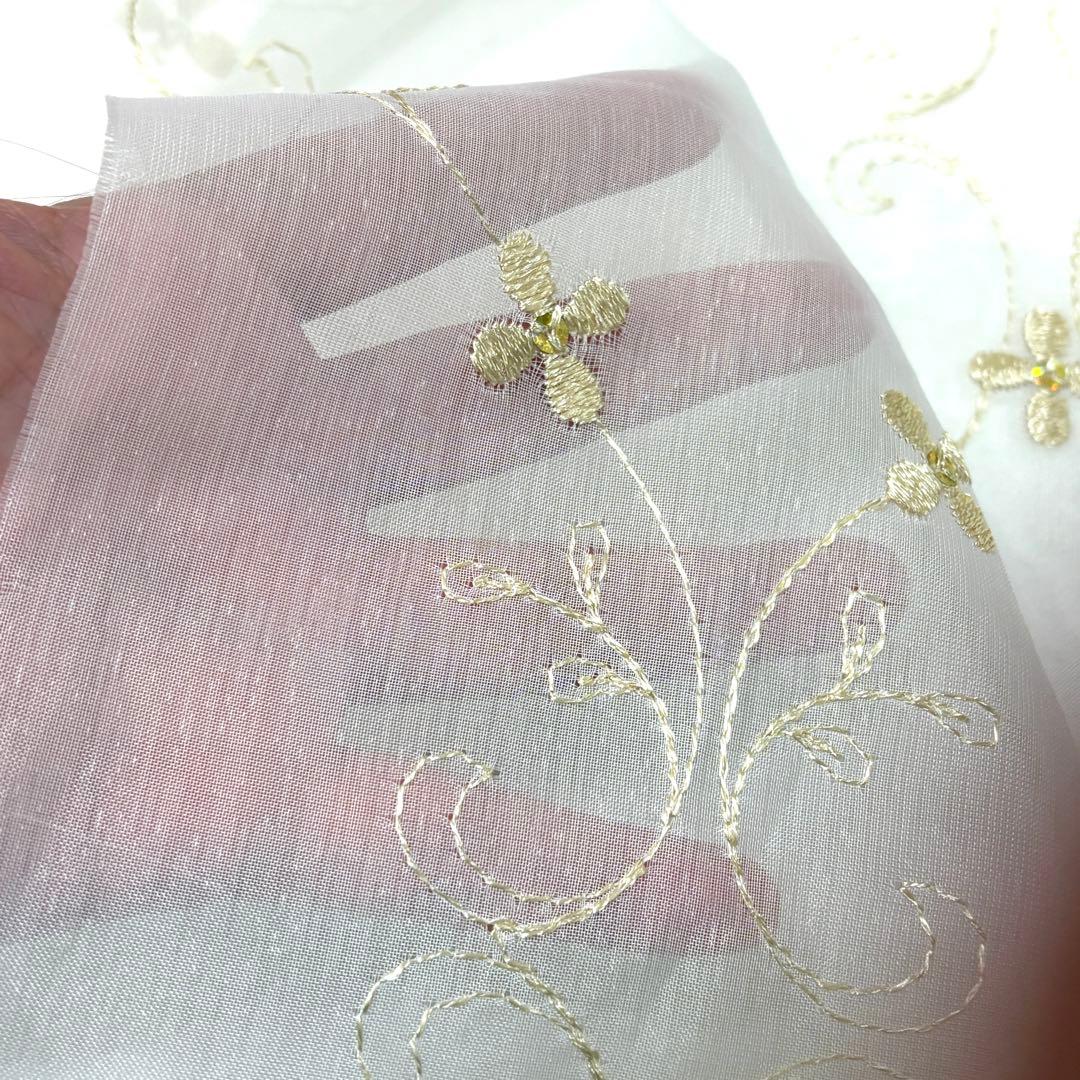 【はるえちゃん】レースカフェカーテン　刺繍　ご案内用