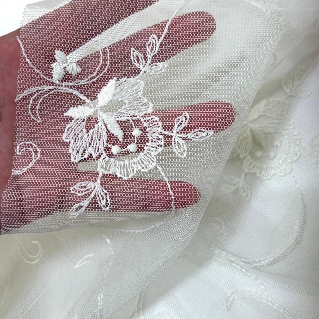 【はるえちゃん】レースカフェカーテン　刺繍　ご案内用