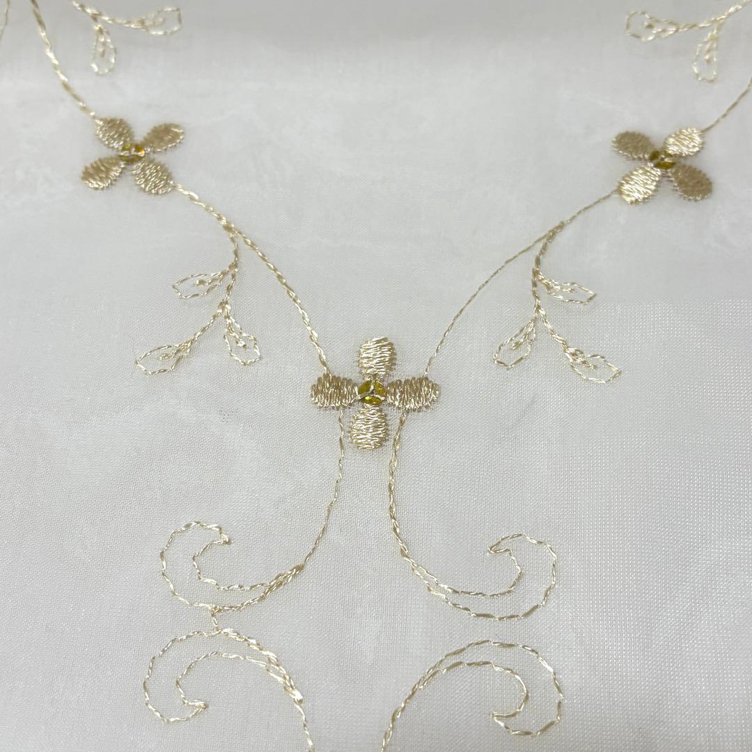 【はるえちゃん】レースカフェカーテン　刺繍　ご案内用