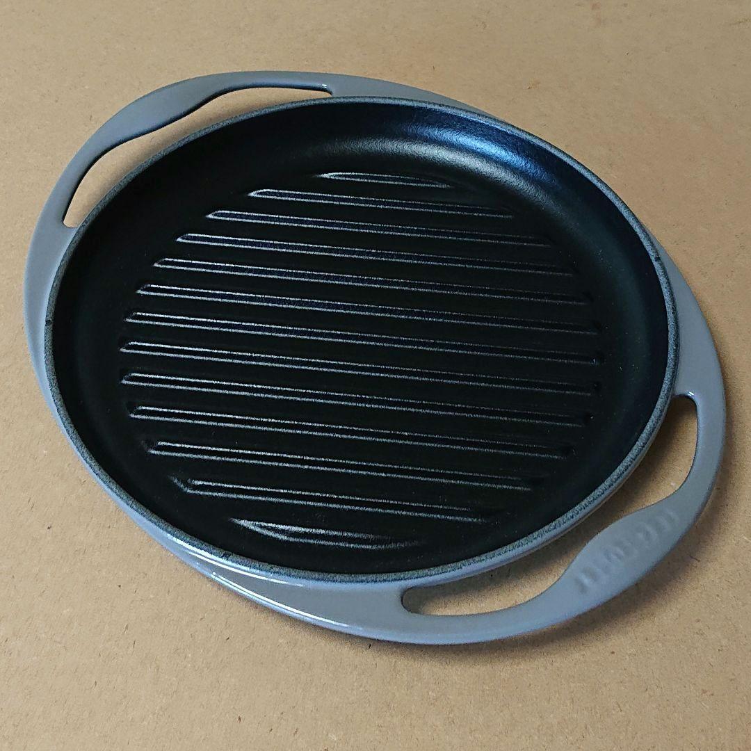【新品】LE CREUSET ラウンド・グリル グリルパン 25cm フリント