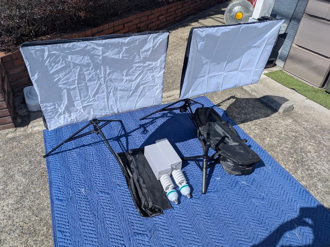 撮影用ソフトボックス 2灯 手持ち三脚付き