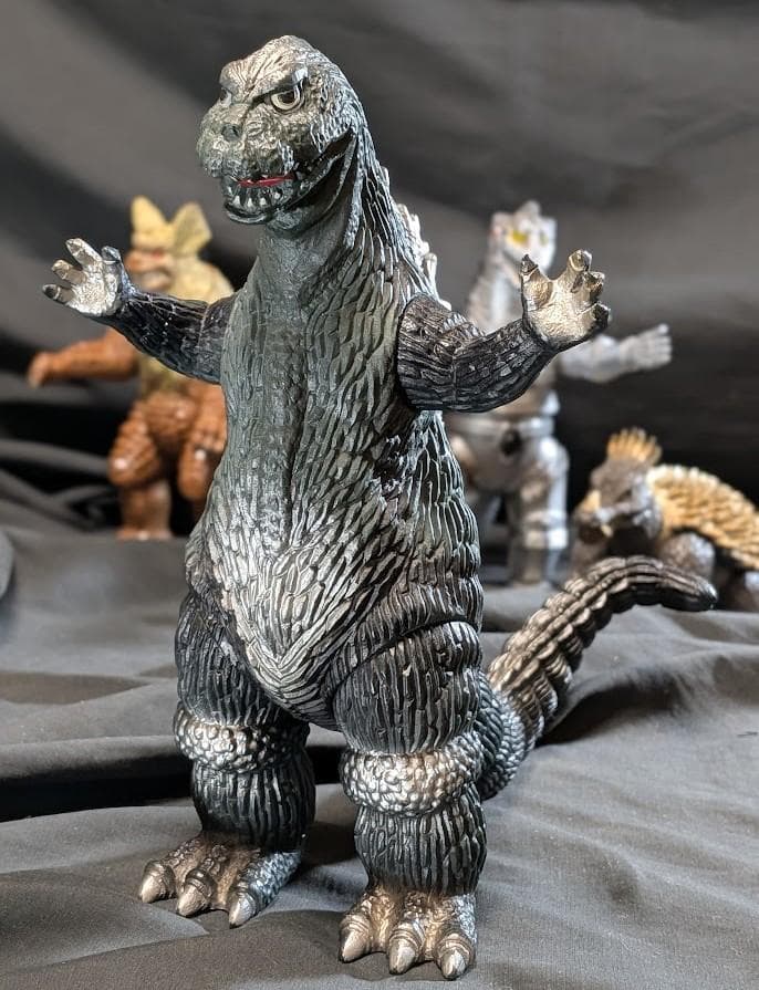 昭和ゴジラ・メカゴジラ・キングシーサー・アンギラス（バンダイ）ソフビ４体セット