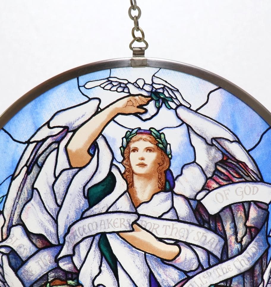 ティファニー スタジオ ヴィンテージ ステンドグラス 3人の天使 教会の窓