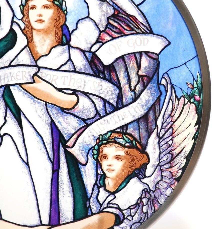 ティファニー スタジオ ヴィンテージ ステンドグラス 3人の天使 教会の窓