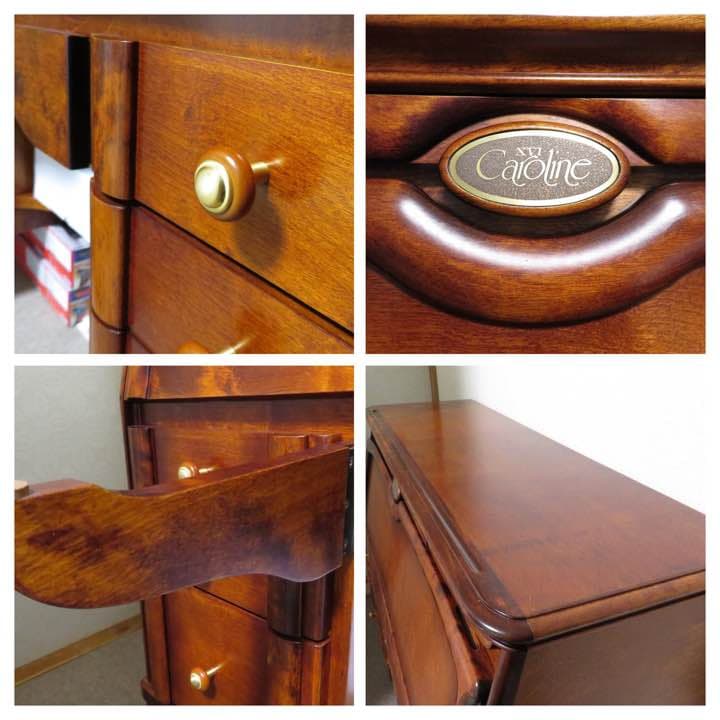 ビューロー ドレッサー 北海道工芸家具 カバ材