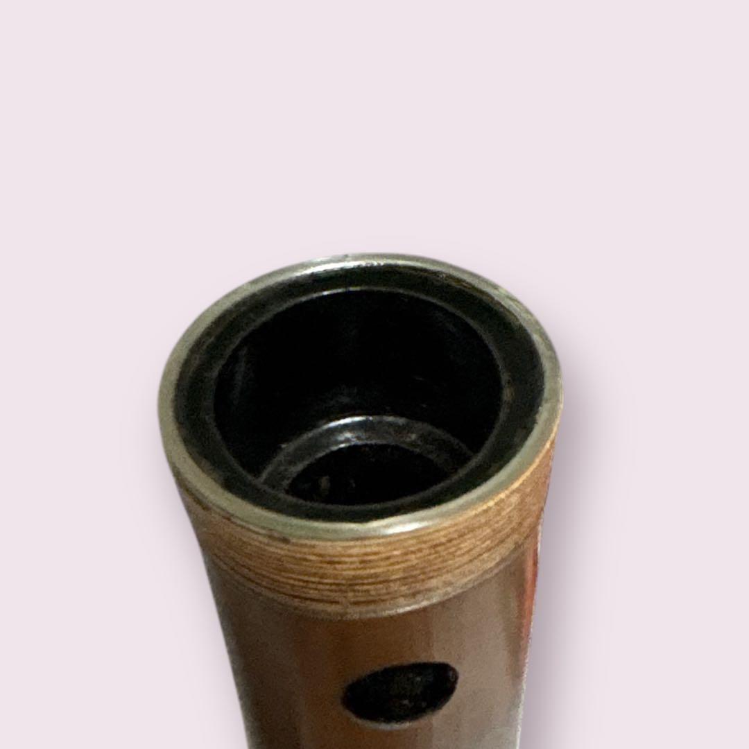 【美品】尺八 琴古流 一尺六寸管（田嶋撰・竹勇 銘）銀縁唄口