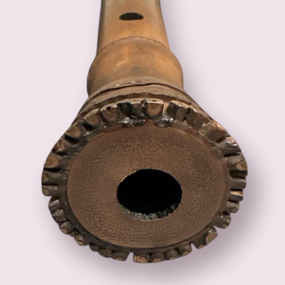 【美品】尺八 琴古流 一尺六寸管（田嶋撰・竹勇 銘）銀縁唄口