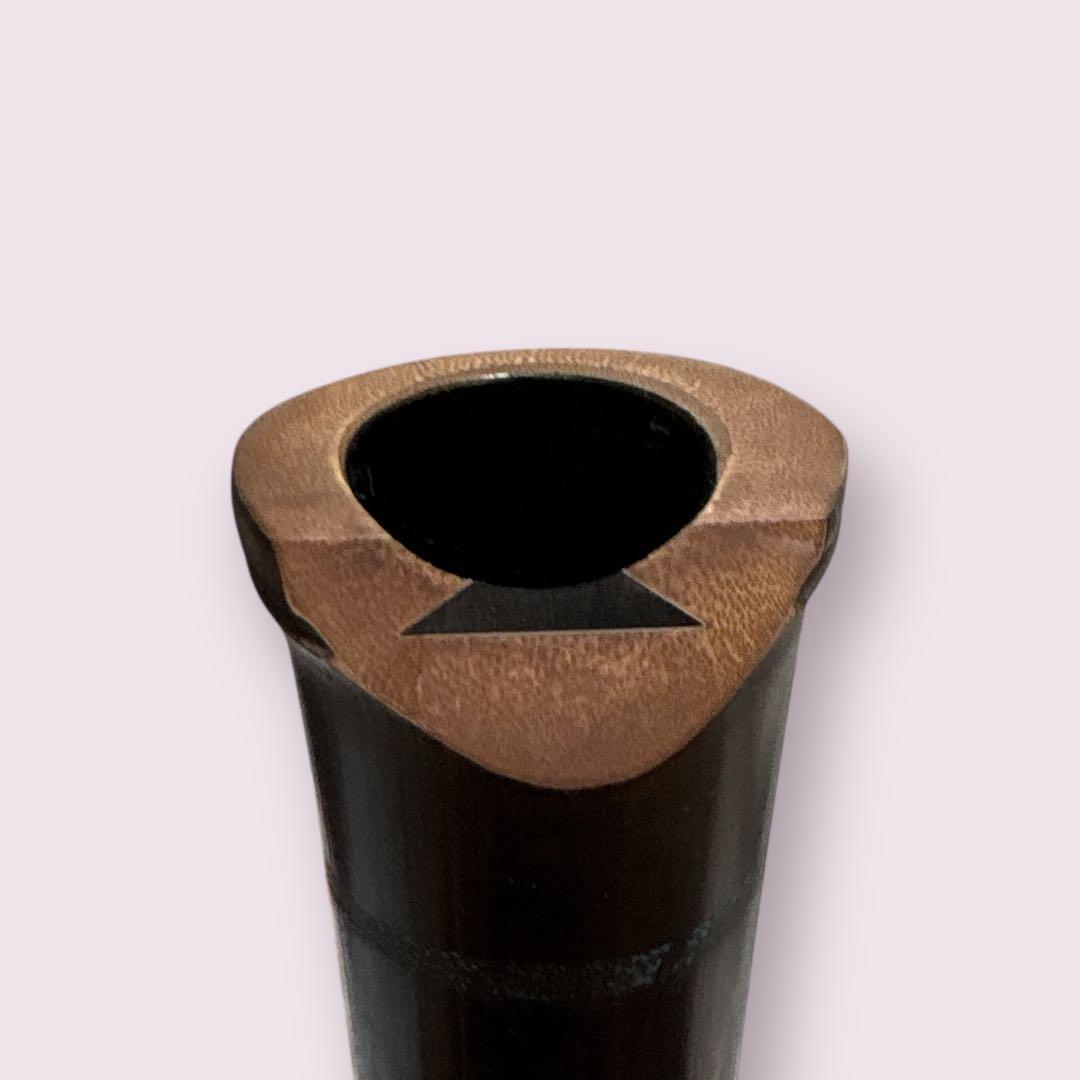 【美品】尺八 琴古流 一尺六寸管（田嶋撰・竹勇 銘）銀縁唄口