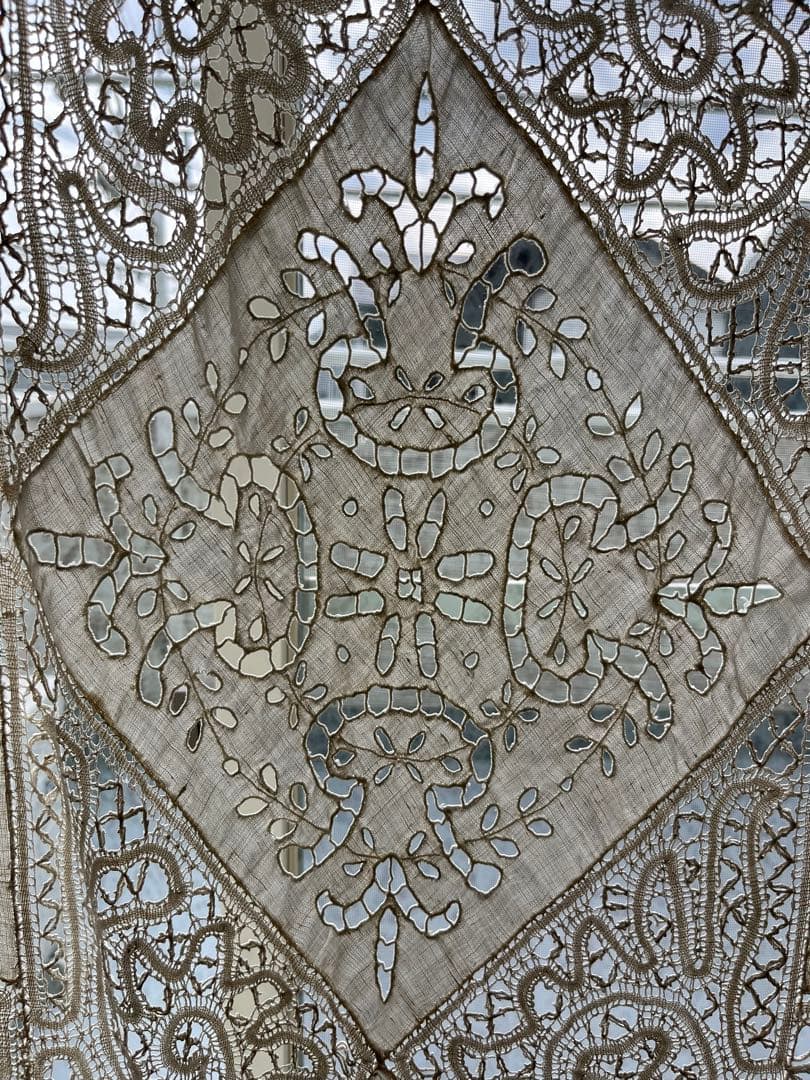 フランス アンティークカットワークテーブルクロス