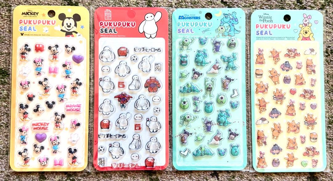 まとめ売り ディズニー ぷくぷくシール 14種類 豪華 大量 正規品