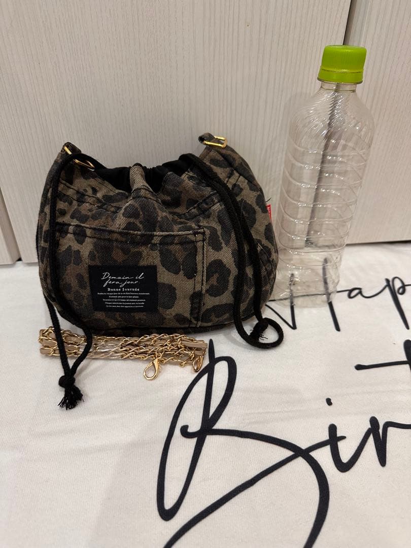 花柄巾着ショルダーバック3点ヒョウ柄巾着袋➕花柄ショルダーベルトセットおまとめ