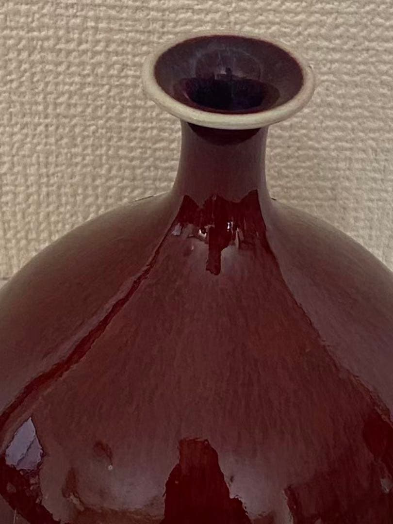 辰砂 一輪挿し 花瓶 鑑賞用、花器 年代物