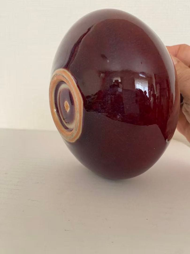 辰砂 一輪挿し 花瓶 鑑賞用、花器 年代物