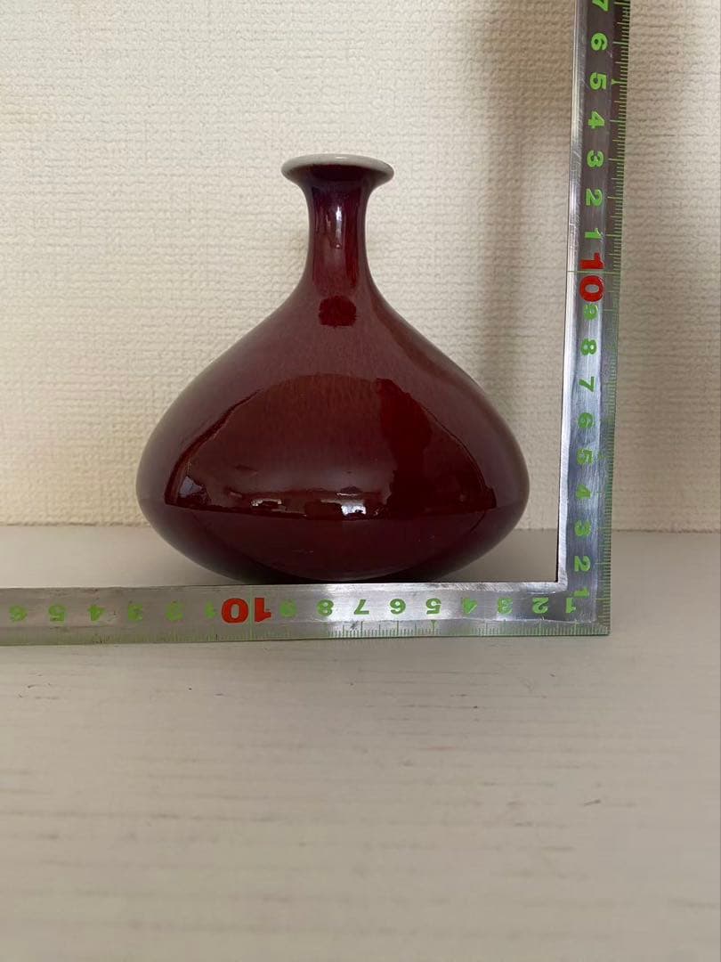 辰砂 一輪挿し 花瓶 鑑賞用、花器 年代物