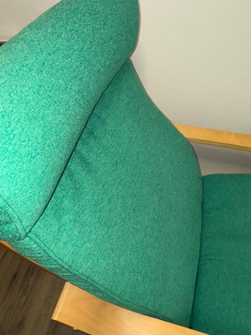 イケア ポエング アームチェア パーソナルチェア＆オットマン　グリーン