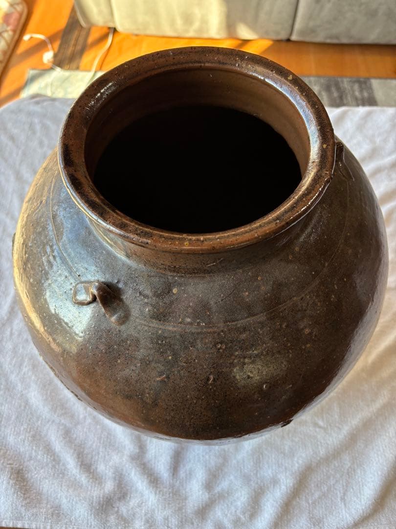 備前焼　三耳壷　古美術　花器 置き飾り