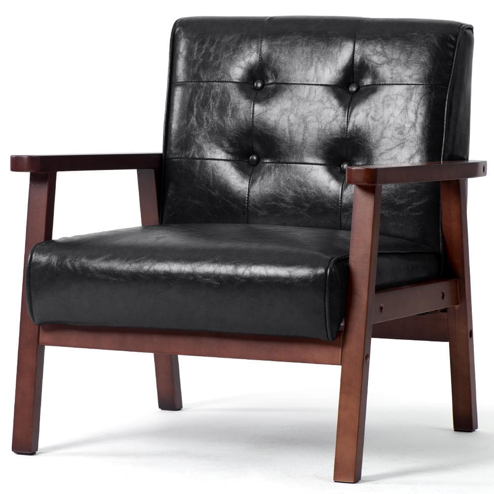 1人掛 天然木 イス 高級感 け ダーク Black