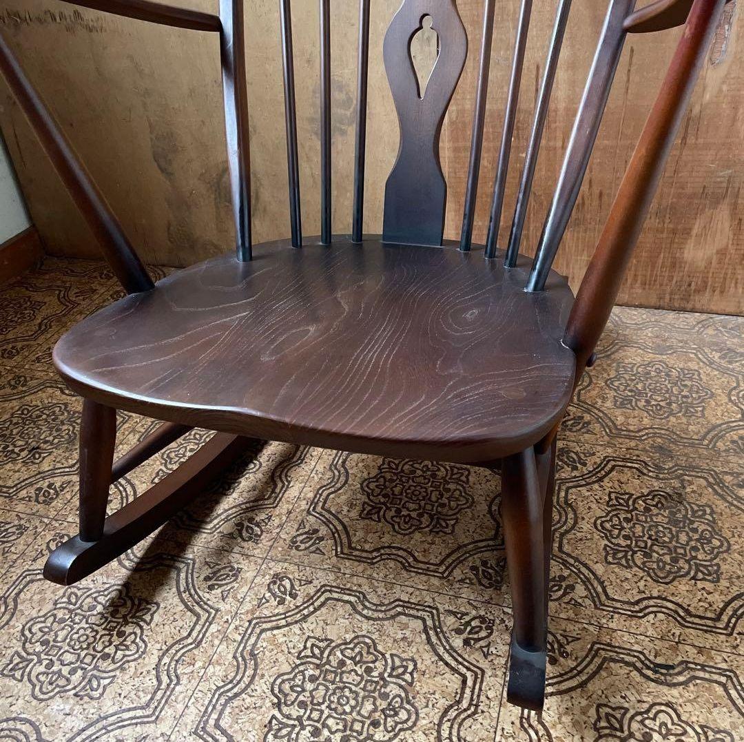 英国　ERCOL社　ロッキングチェア　ビンテージ　アーコール