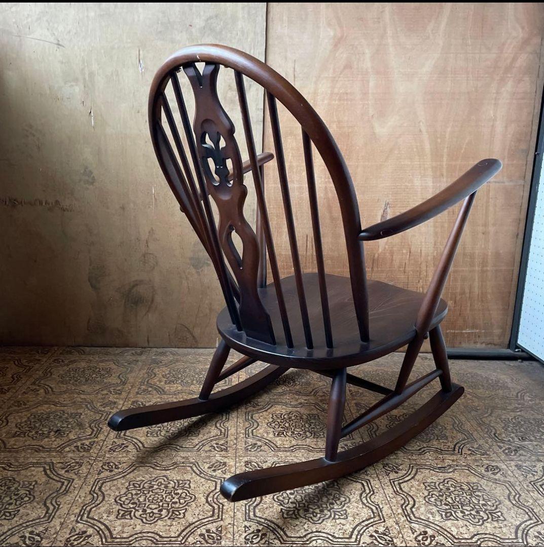 英国　ERCOL社　ロッキングチェア　ビンテージ　アーコール