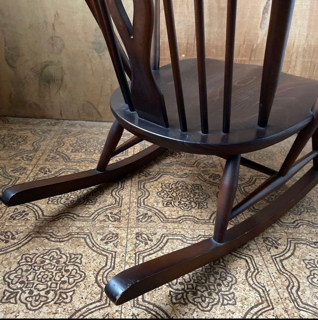 英国　ERCOL社　ロッキングチェア　ビンテージ　アーコール