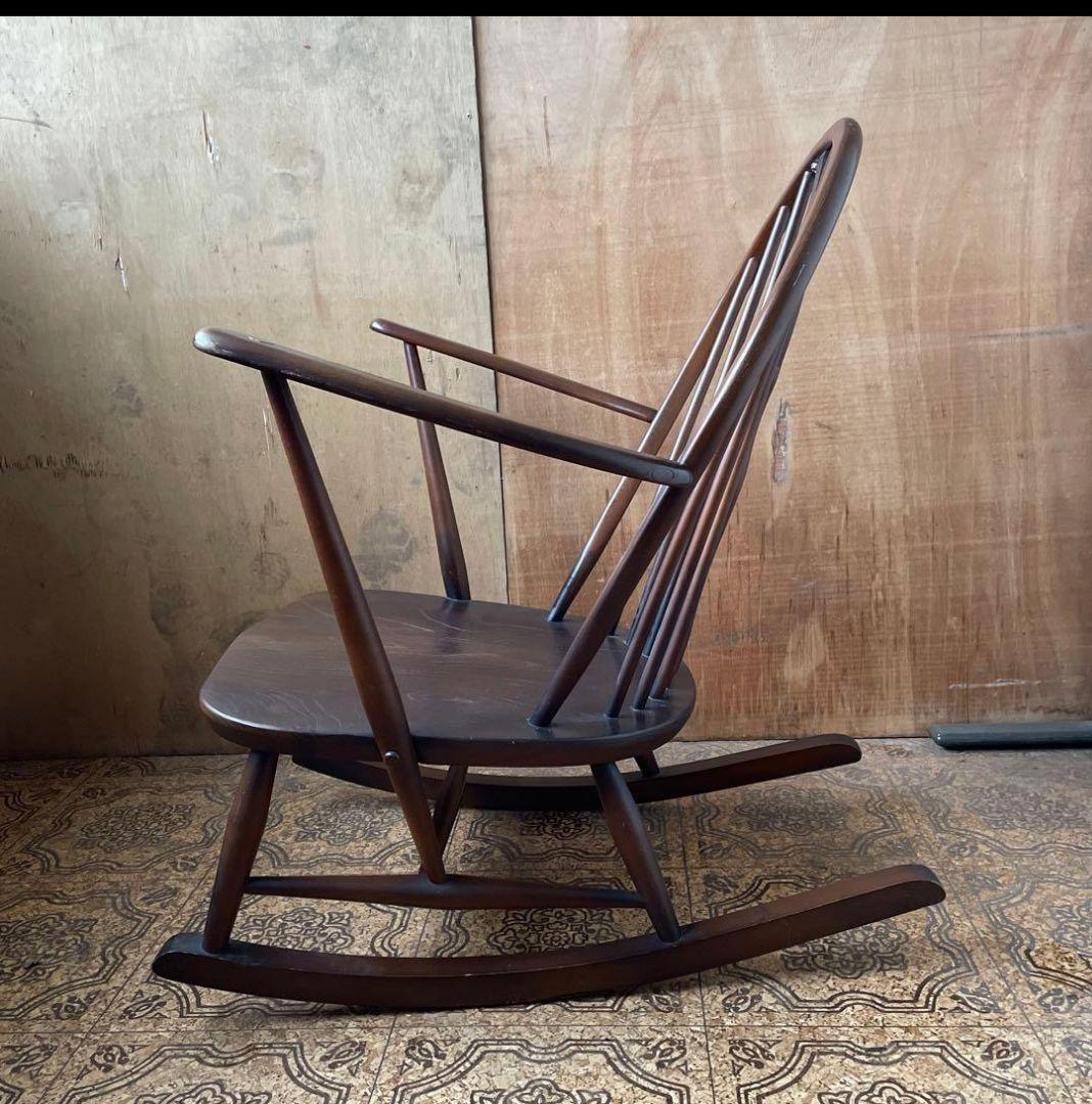 英国　ERCOL社　ロッキングチェア　ビンテージ　アーコール