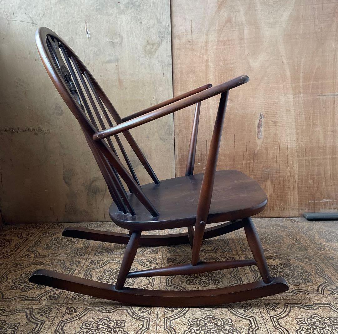 英国　ERCOL社　ロッキングチェア　ビンテージ　アーコール