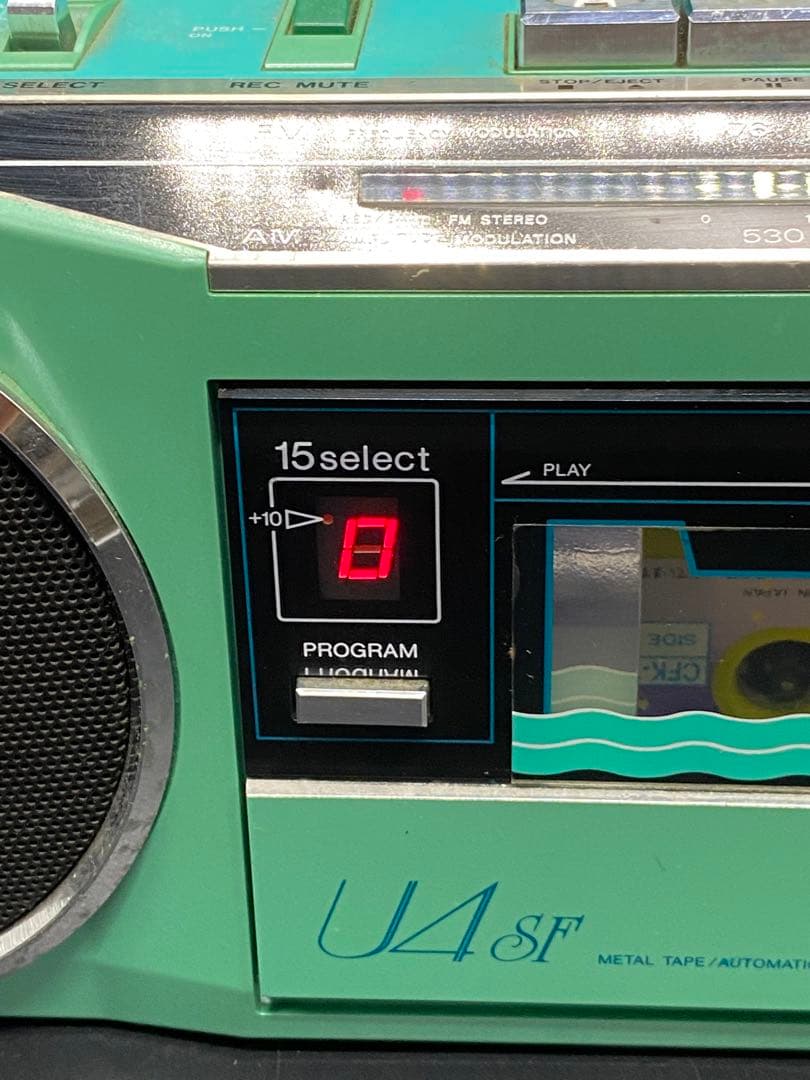 [超超超レア品] サンヨー　ラジカセ　グリーン　MR-U4SF 稼動品　日本製