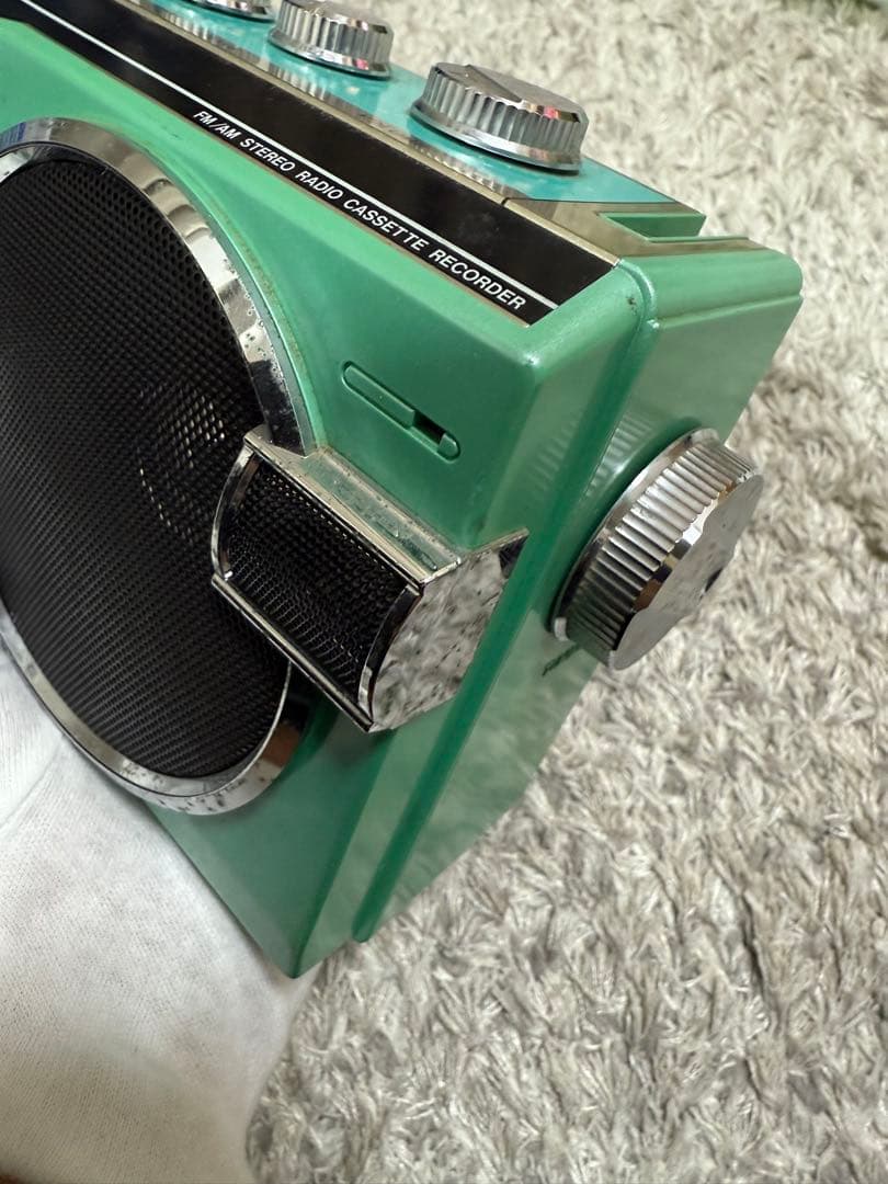 [超超超レア品] サンヨー　ラジカセ　グリーン　MR-U4SF 稼動品　日本製