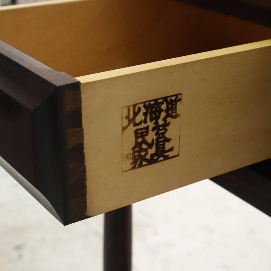 北海道民芸家具 ライティングデスク ビューロー 樺材 引き出し2杯 飛騨産業