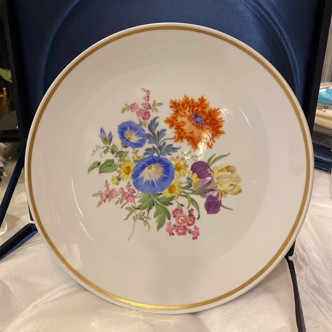 新品Meissen flower plate マイセン