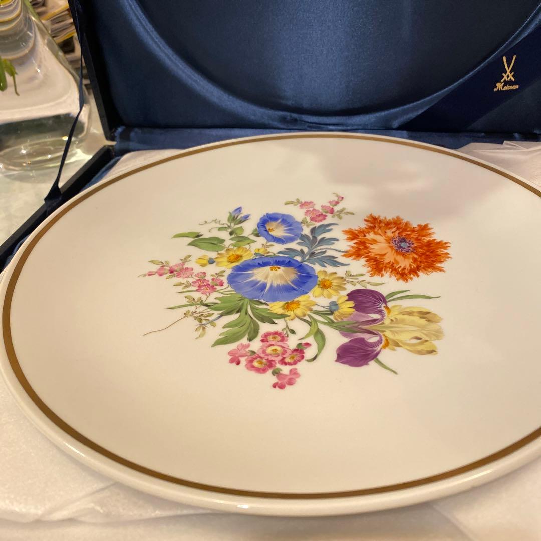 新品Meissen flower plate マイセン