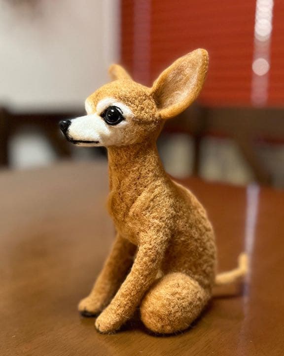 羊毛フェルト　ミックス犬(ミニチュアピンシャー&チワワ)