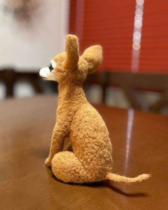 羊毛フェルト　ミックス犬(ミニチュアピンシャー&チワワ)