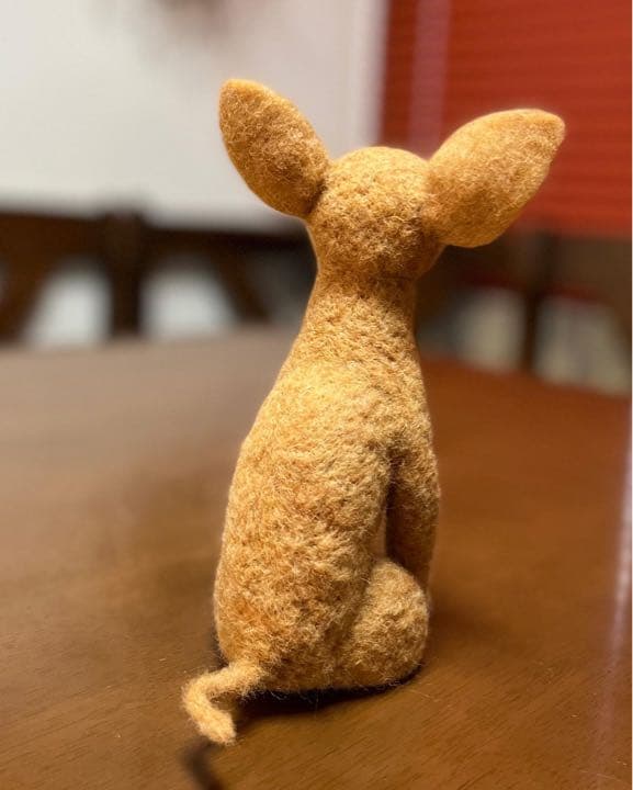 羊毛フェルト　ミックス犬(ミニチュアピンシャー&チワワ)