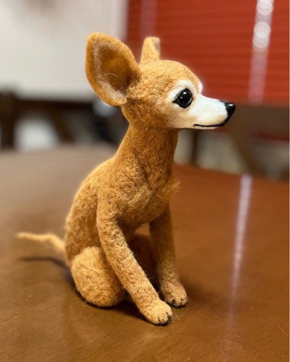 羊毛フェルト　ミックス犬(ミニチュアピンシャー&チワワ)