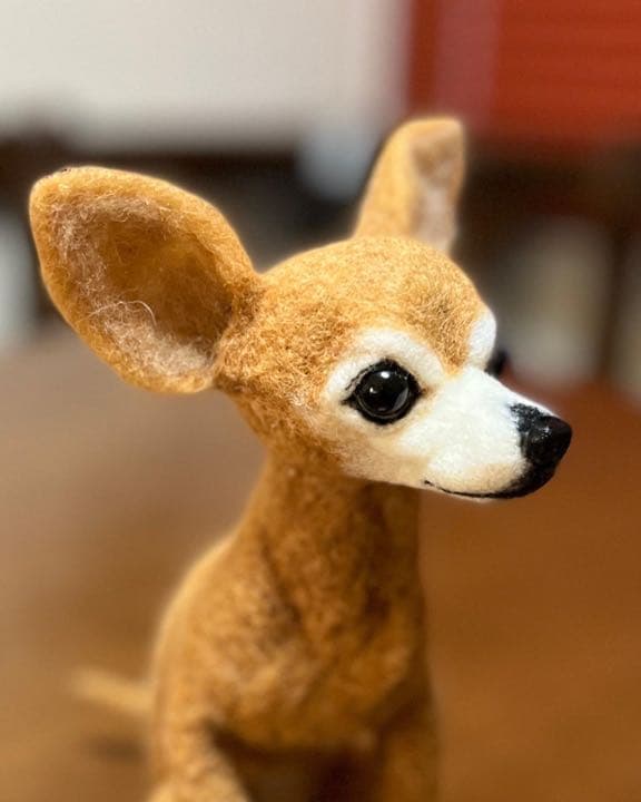 羊毛フェルト　ミックス犬(ミニチュアピンシャー&チワワ)