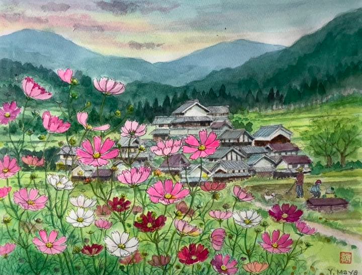 コスモス風景6号サイズ