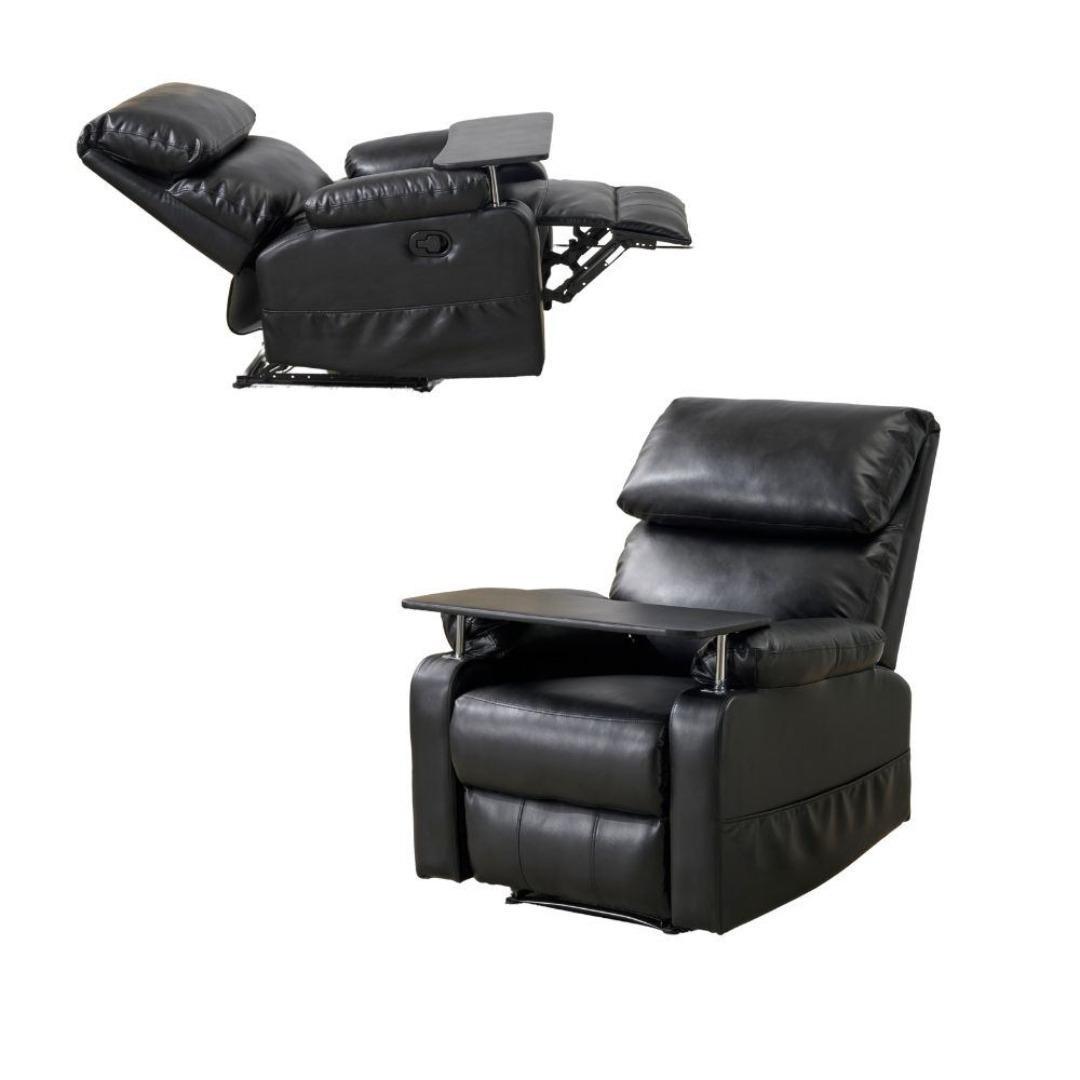 リクライニングソファー 1人掛け ゲーミングチェア PUレザー テーブル付き