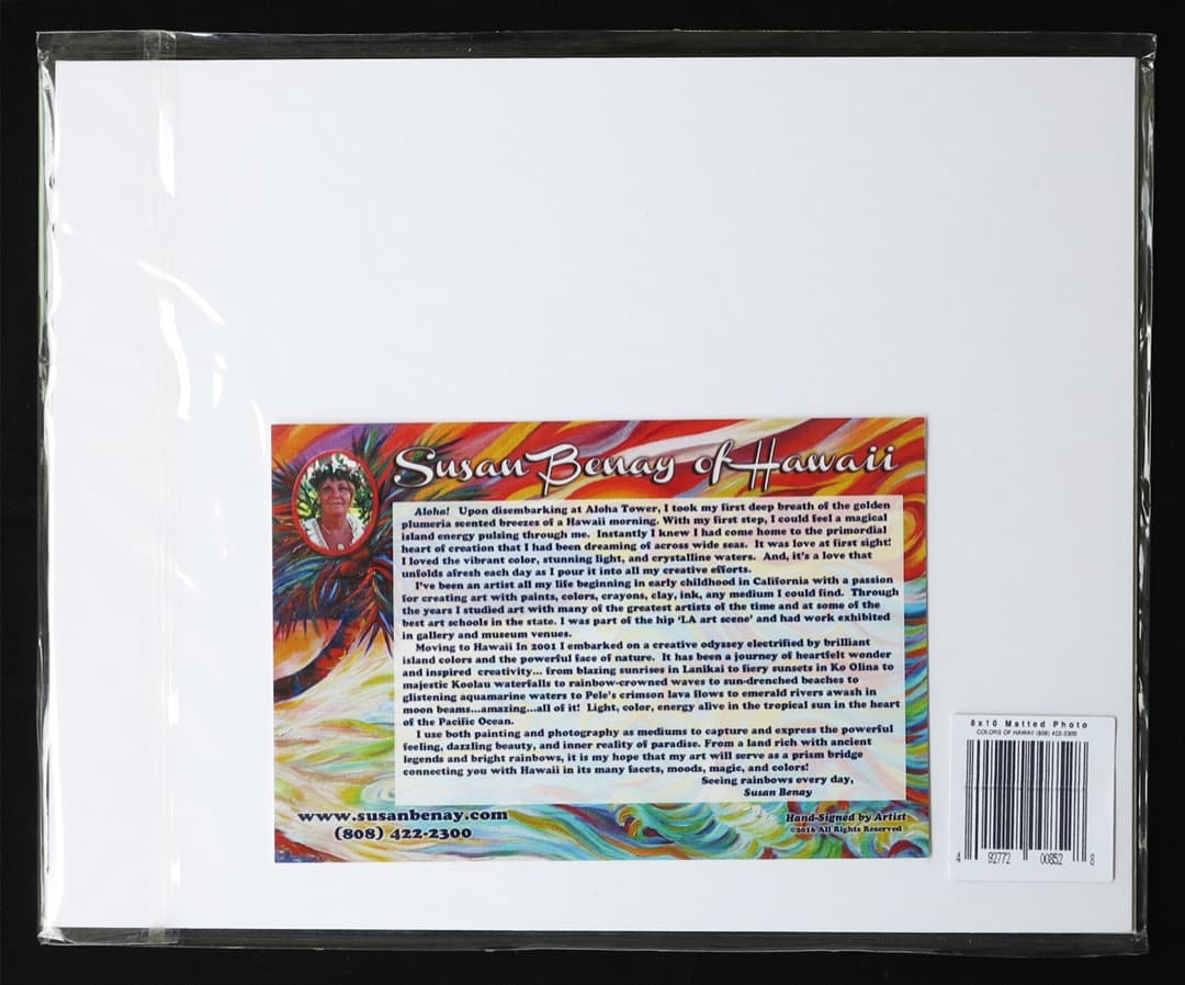 ハワイの空気感を伝えるフォト作品の額装（ウッドフレーム）