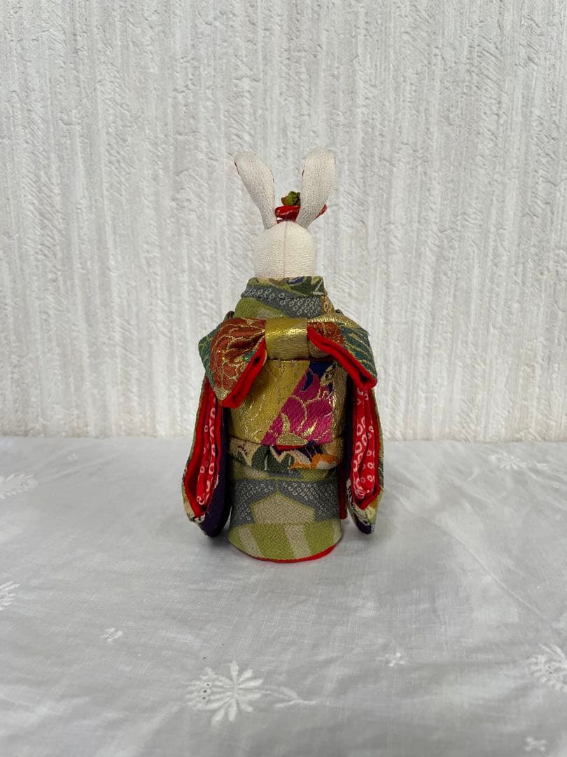 創作人形57 うさぎ ハンドメイド ちりめん 縮緬 アンティーク着物