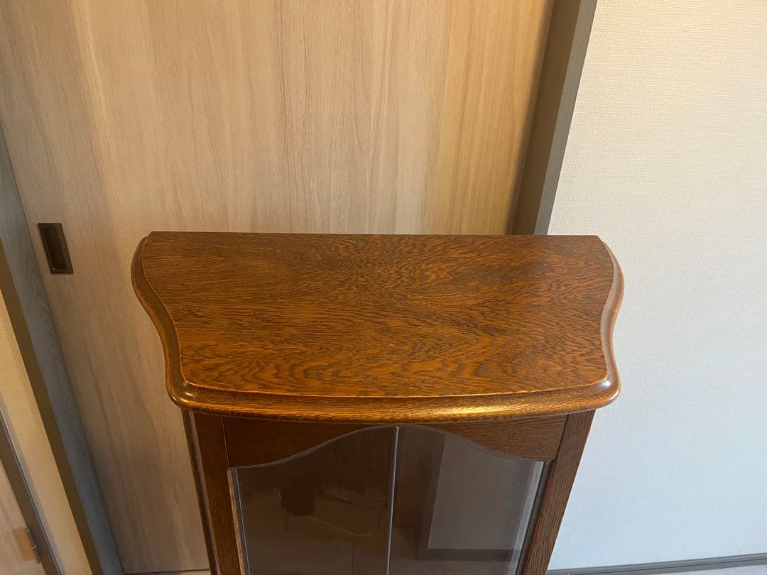 三越家具　ブルージュ Brugge ステンドグラス キャビネット オーク材 英国