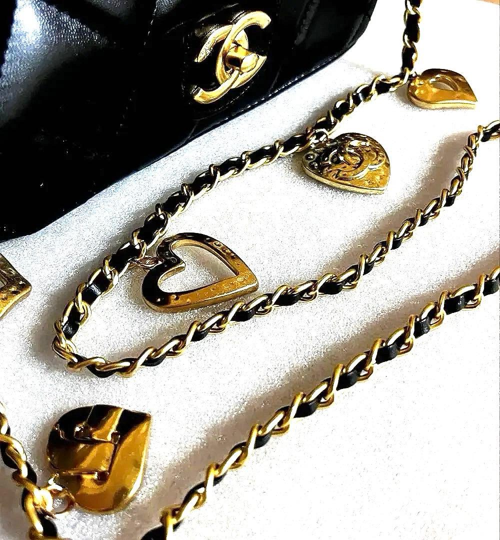 非売品⭐️シャネルノベルティショルダーバッグ黒ココマーク　マトラッセハートチャーム