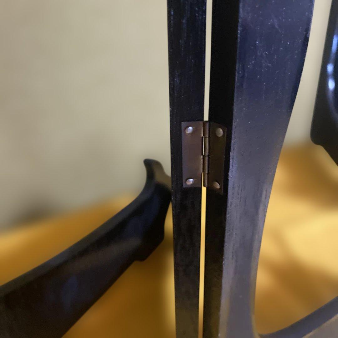 木製差込皿立2点未使用　 木製皿立3点保管品